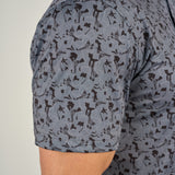 Night Lights Polo -  Men's Dark Grey Patterned Polo