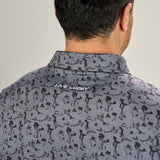Night Lights Polo -  Men's Dark Grey Patterned Polo