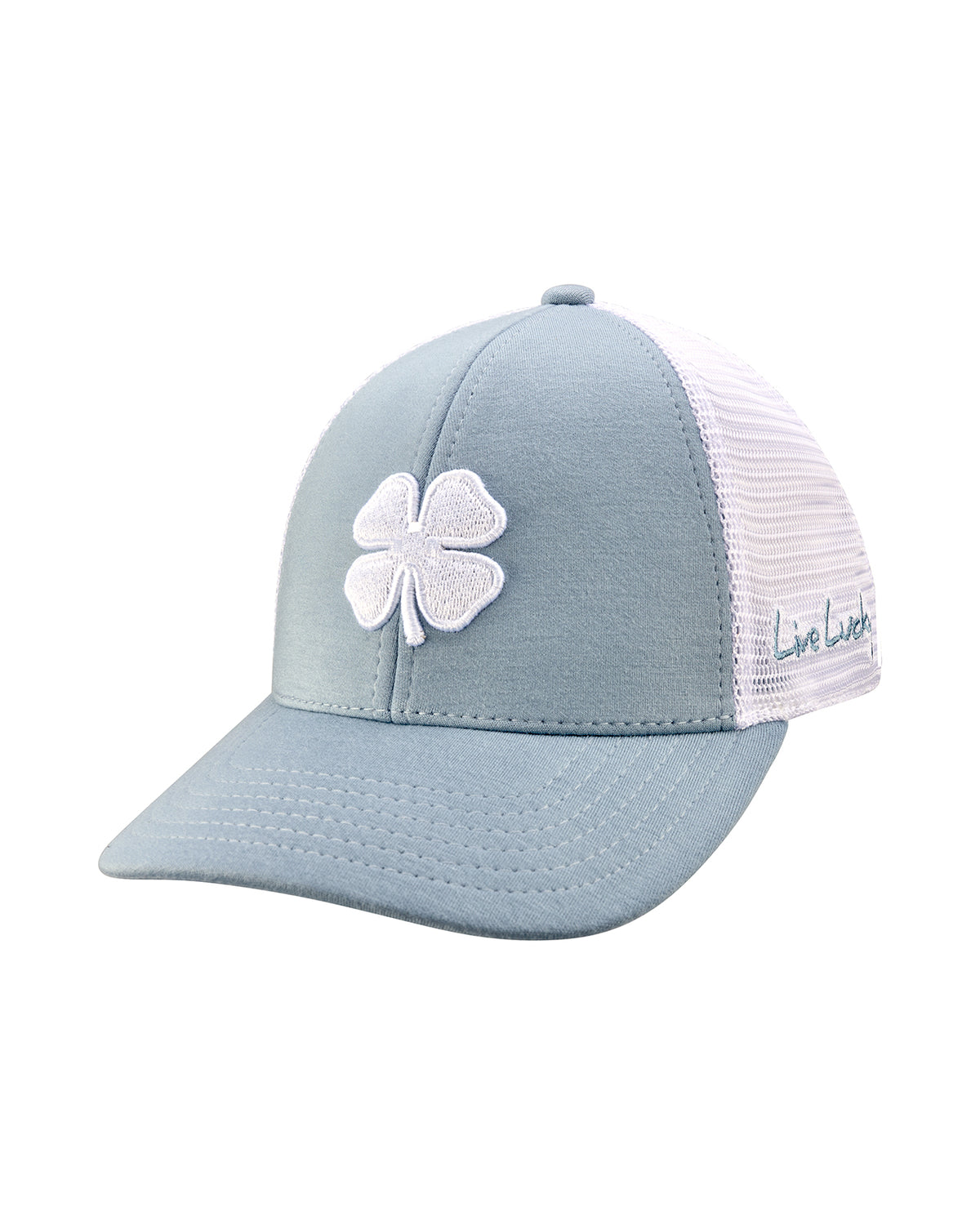 Chapeau/bonnet ajusté S/M neuf trèfle noir Live Lucky Perfect Luck 1