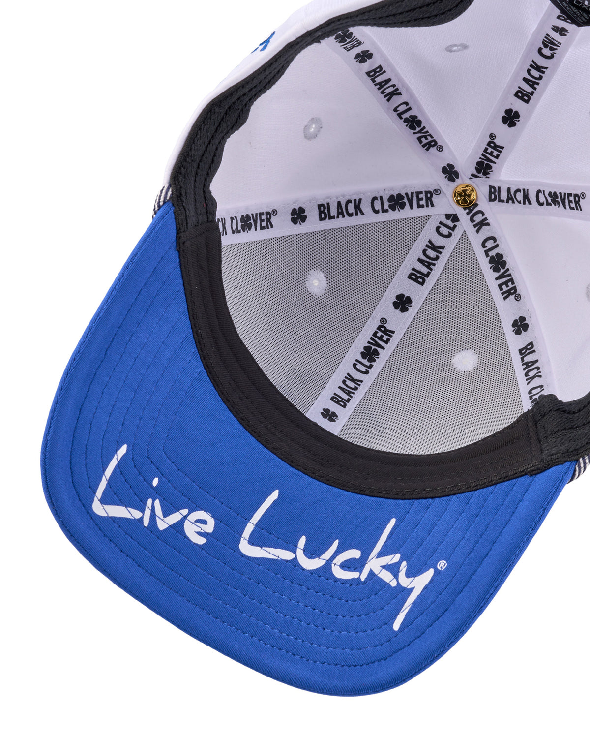NWOT Black Clover Live Lucky Light Blue Baseball Cap Blue and White Premium Clover Hat for Golf and Lifestyle  main image 2