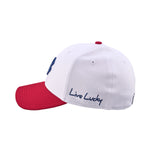 Premium Clover 167 Red White and Blue Fitted Performance Hat