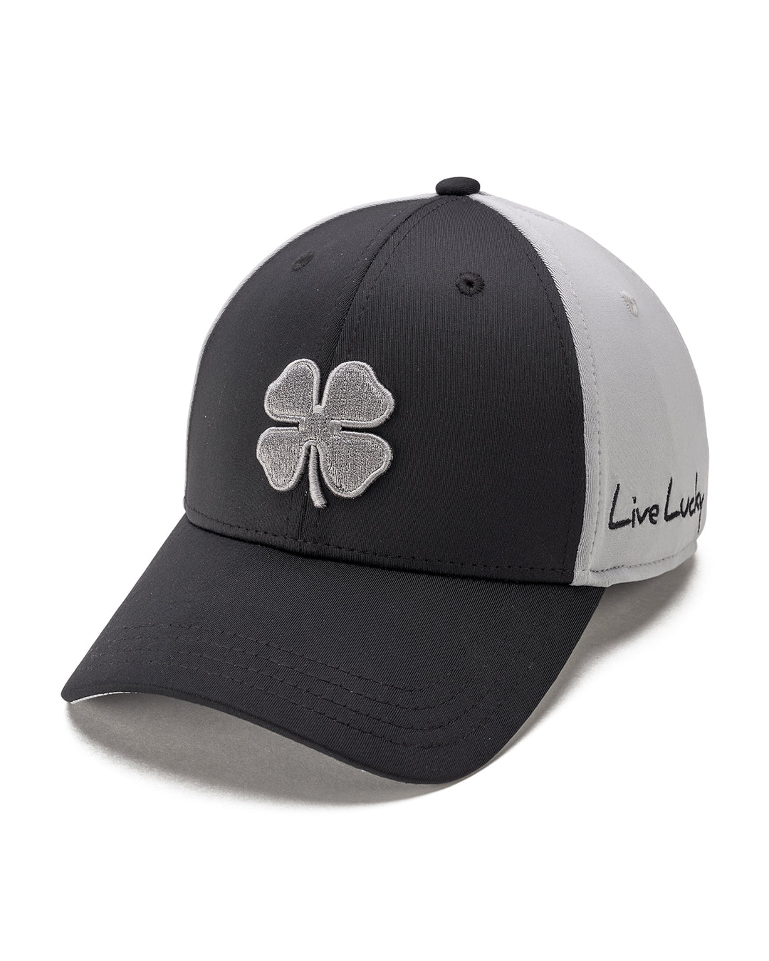 Grey and Black Premium Clover Hat for Golf and Lifestyle – Black Clover