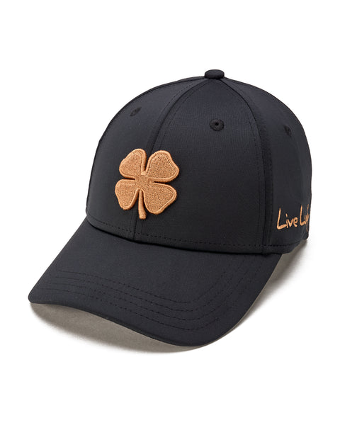 Orange and Black Premium Clover Hat for Golf and Lifestyle – Black