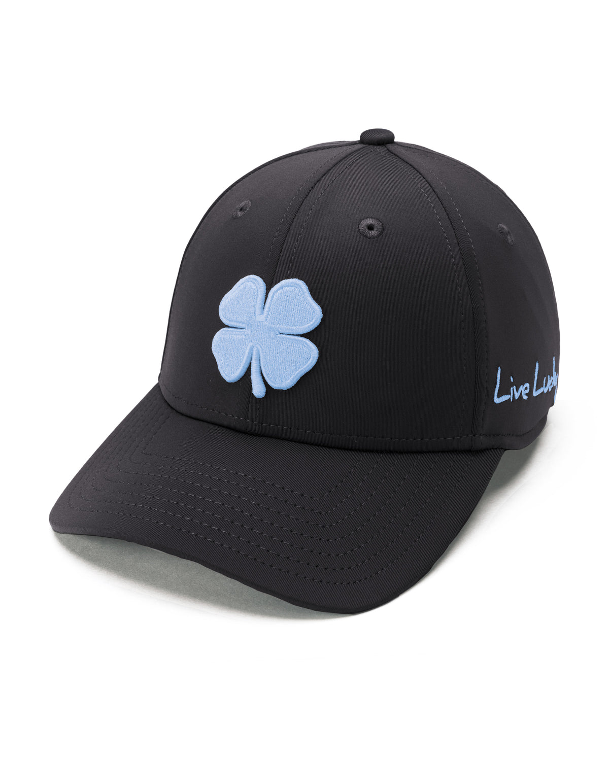 Light Blue and Black Premium Clover Hat for Golf and Lifestyle – Black ...