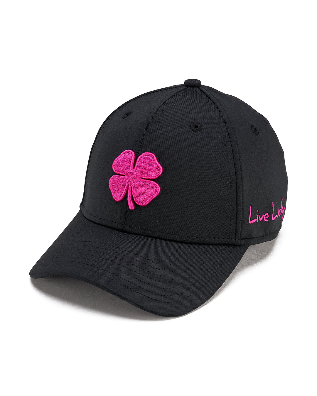 Bright Pink and Black Premium Clover Hat for Golf and  display picture 1
