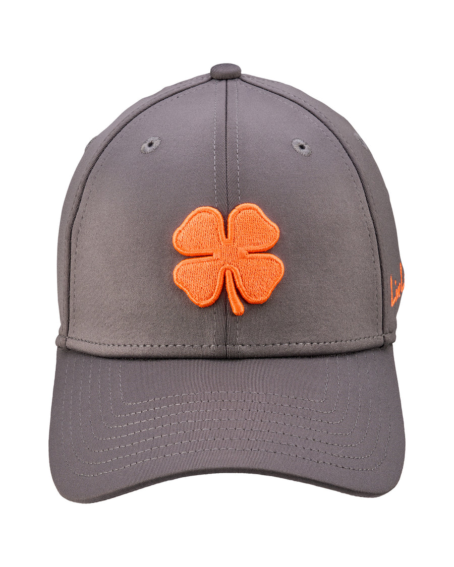 Dark Grey and Orange Premium Clover Hat for Golf and Lifestyle – Black ...