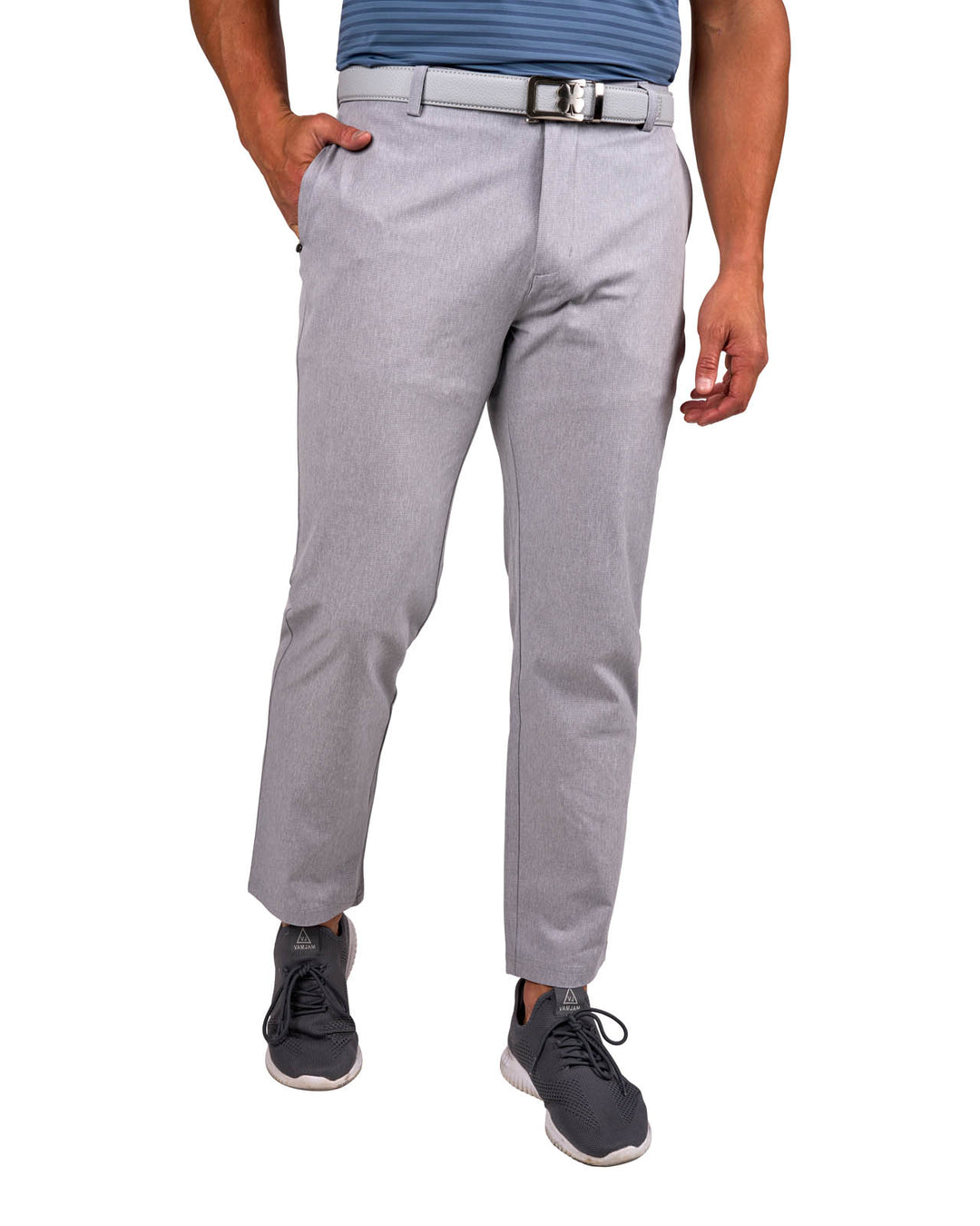 light grey dress pants outfit mens Men's Textured Stretch Twill for Golf or Business 32 what goes with grey dress pants