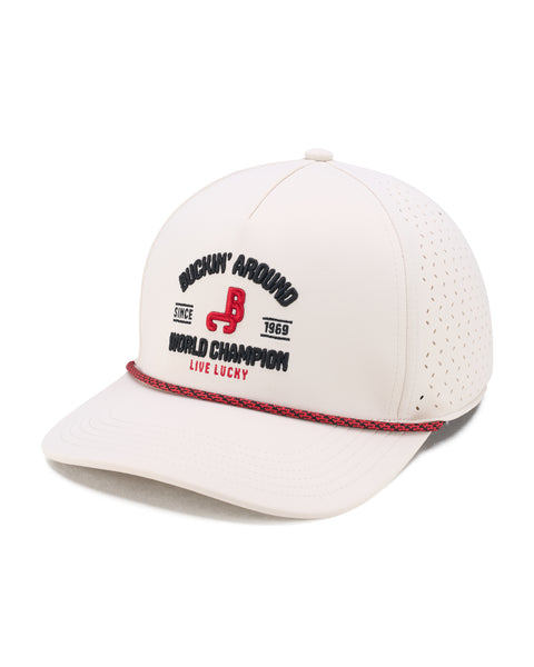 Playful White and Red Hat for Golf and Lifestyle â Black Clover Playful White and Red Hat for Golf and Lifestyle â Black Clover