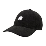 Stretch Cord - Black Corduroy Clover Hat