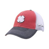Two Tone Vintage 40 - Red and White Mesh Hat