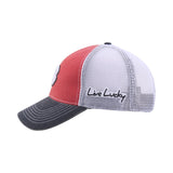 Two Tone Vintage 40 - Red and White Mesh Hat