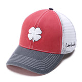 Two Tone Vintage 40 - Red and White Mesh Hat