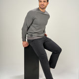 Waffle Crew - Grey Waffle Knit Crewneck
