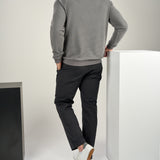 Waffle Crew - Grey Waffle Knit Crewneck