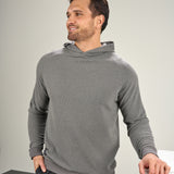Waffle Hoodie - Grey Waffle Knit Hoodie