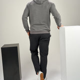 Waffle Hoodie - Grey Waffle Knit Hoodie