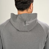 Waffle Hoodie - Grey Waffle Knit Hoodie