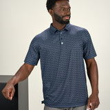 Wishing Star Polo - Men's Navy Patterned Polo