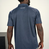 Wishing Star Polo - Men's Navy Patterned Polo