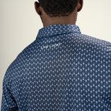Wishing Star Polo - Men's Navy Patterned Polo