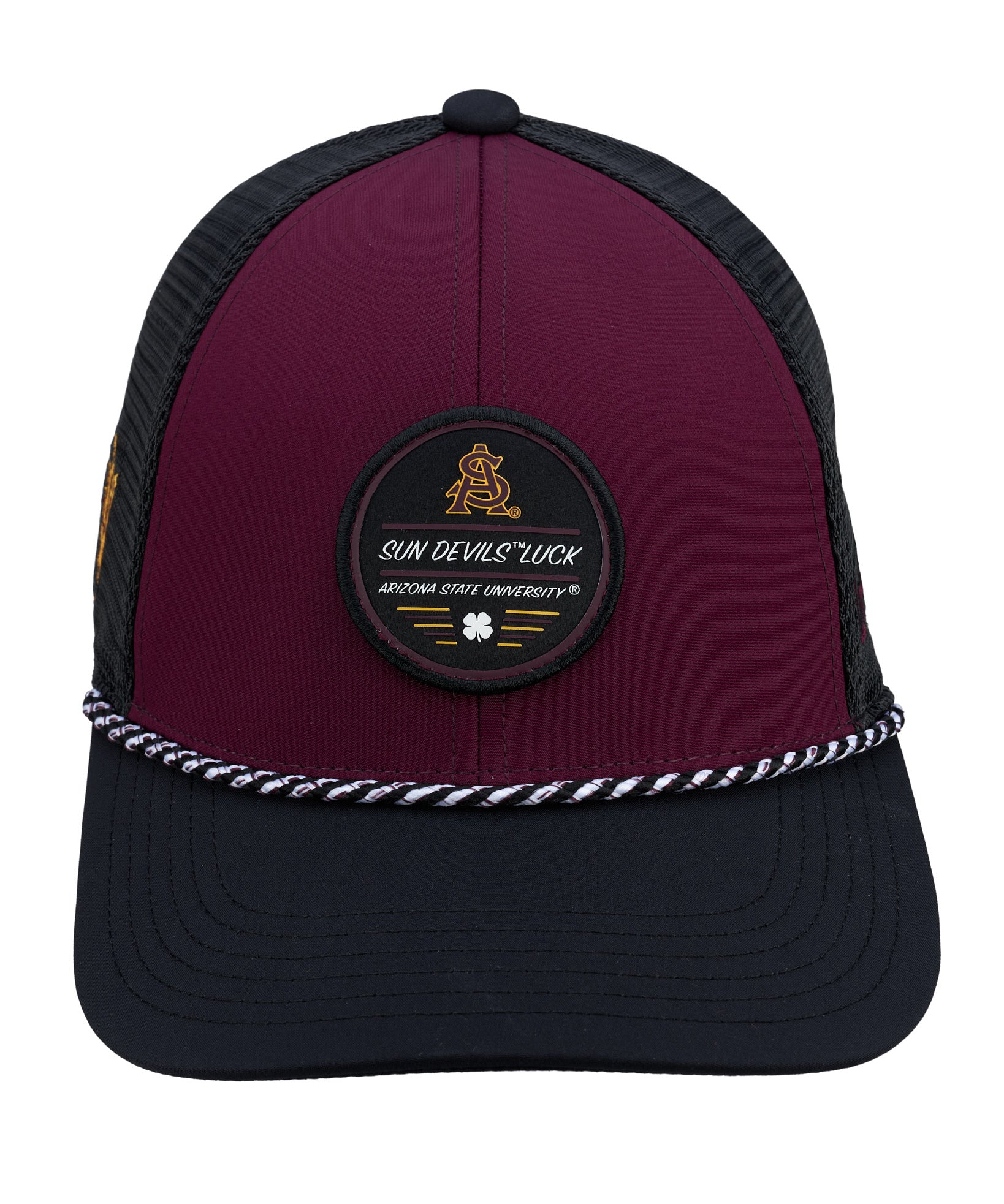 maroon and black two tone rope hat from Black Clover featuring ASU sun devils logo