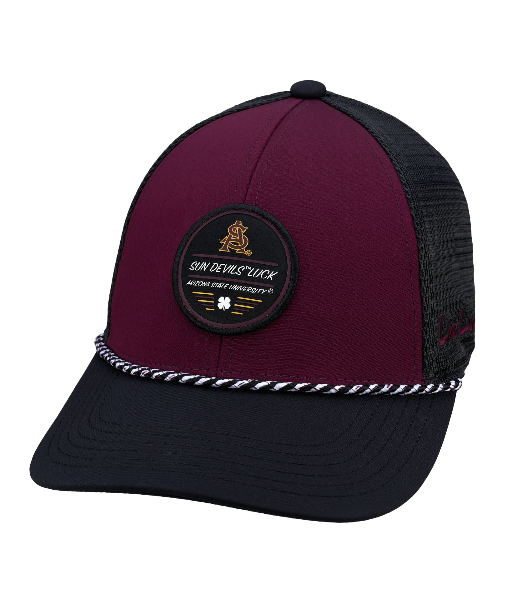 maroon and black two tone rope hat from Black Clover featuring ASU sun devils logo