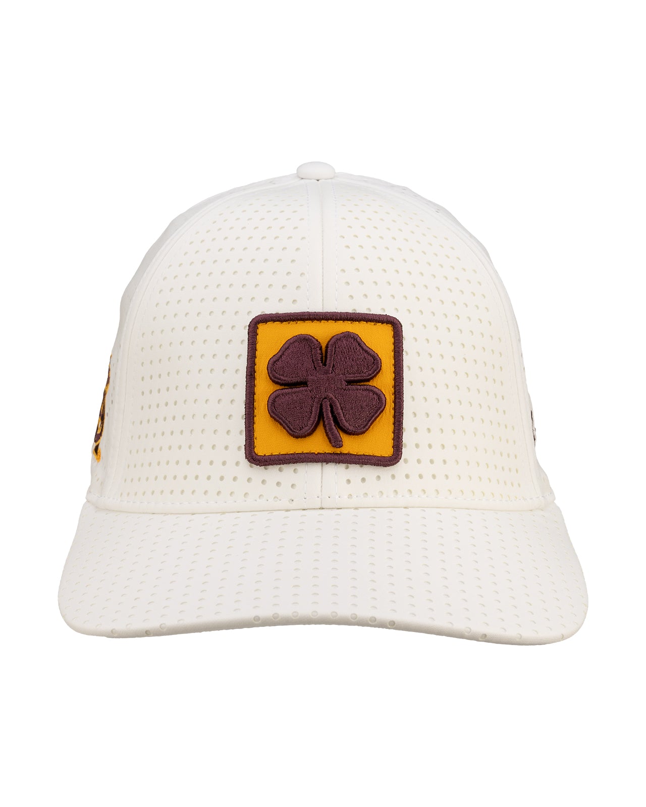 perforated white hat from Black Clover featuring ASU Sun devils logo