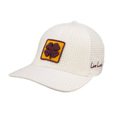 perforated white hat from Black Clover featuring ASU Sun devils logo