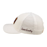 perforated white hat from Black Clover featuring ASU Sun devils logo