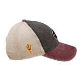 two tone grey and maroon vintage style hat from Black Clover featuring Arizona State Devils logo