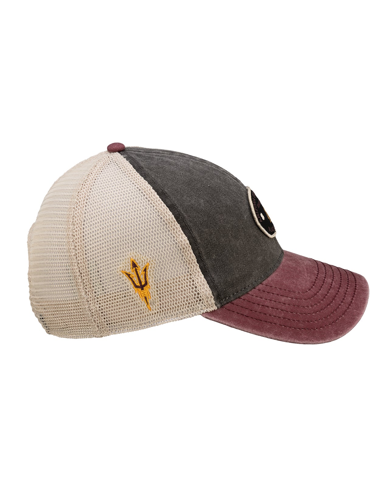 two tone grey and maroon vintage style hat from Black Clover featuring Arizona State Devils logo