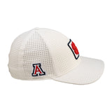 White perforated hat from Black Clover featuring Arizona Wildcats logo