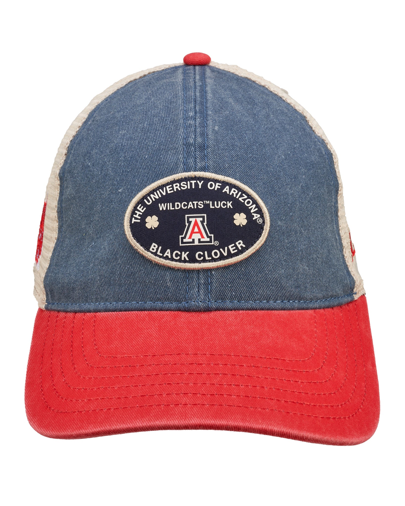 red and blue two tone vintage style hat from Black Clover featuring Arizona Wildcats logo