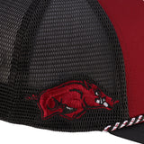 red and black rope with mesh back for University of Arkansas by Black Clover