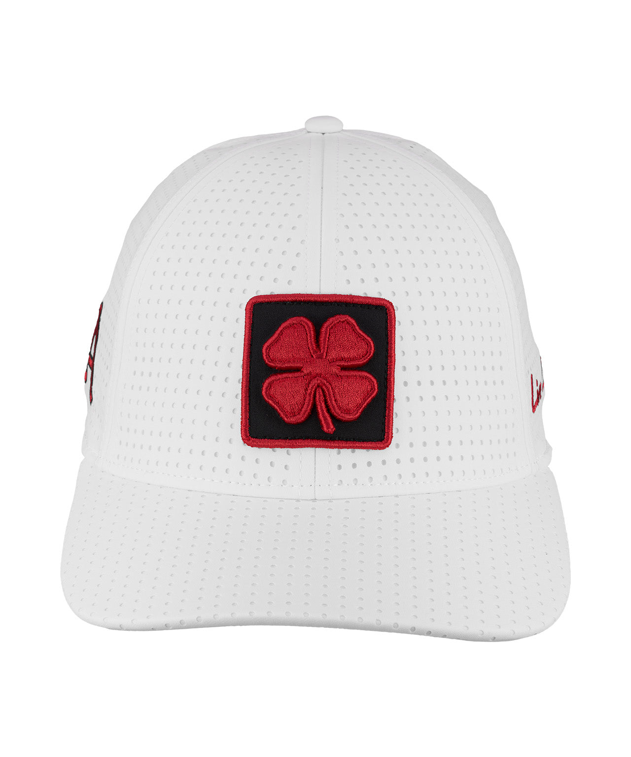 white perforated hat for University of Arkansas by Black Clover