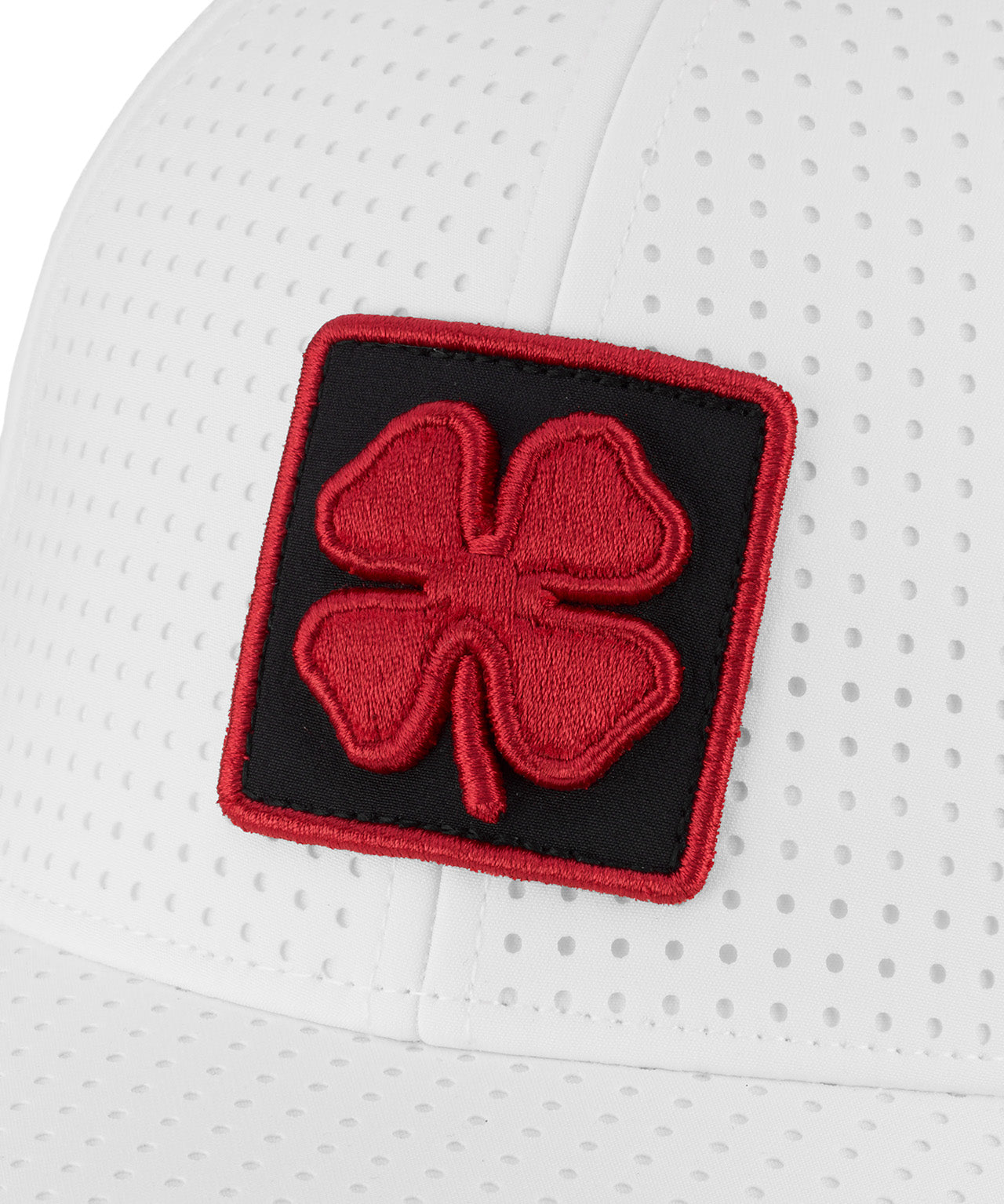 white perforated hat for University of Arkansas by Black Clover