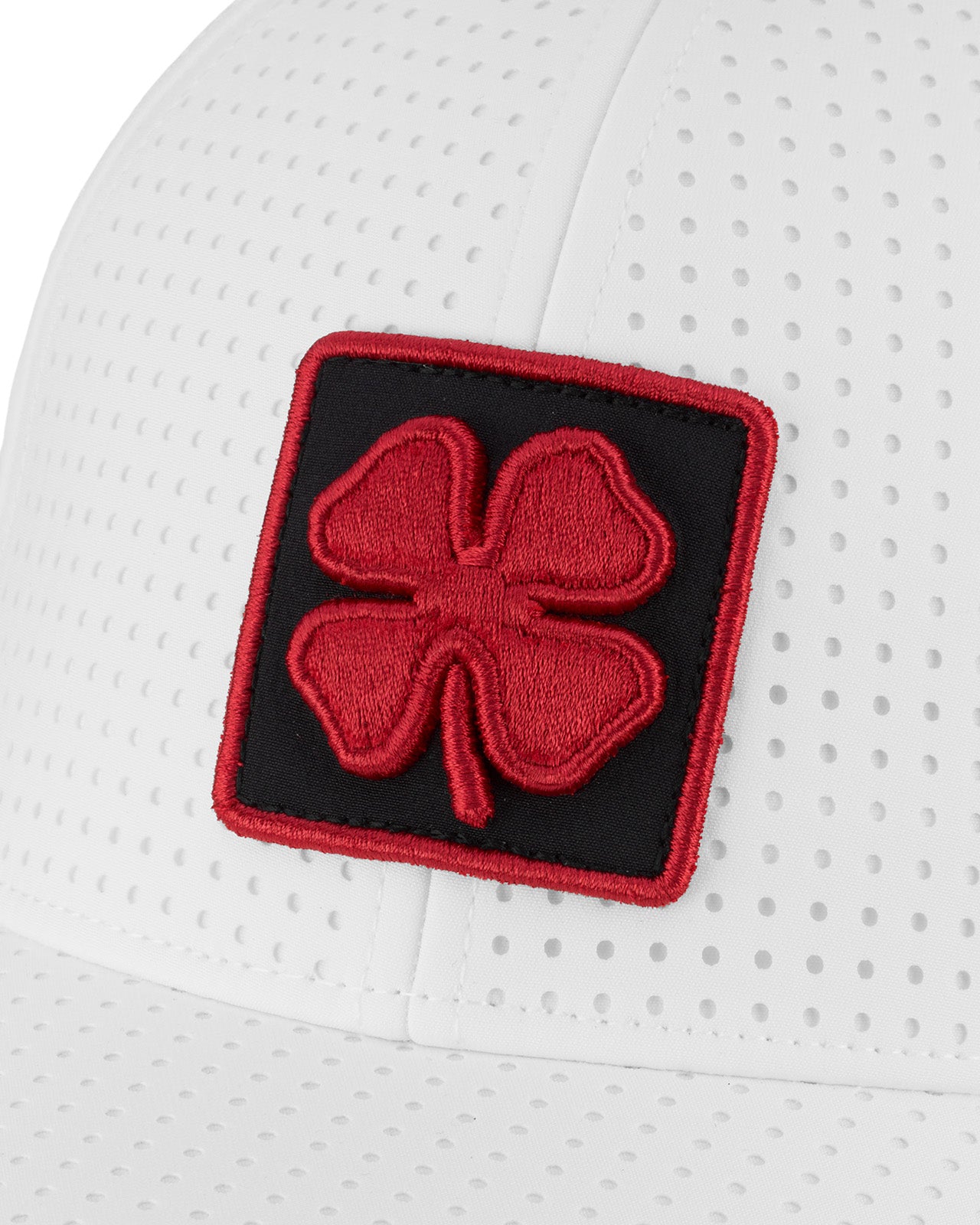 white perforated hat for University of Arkansas by Black Clover