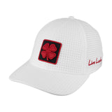 white perforated hat for University of Arkansas by Black Clover