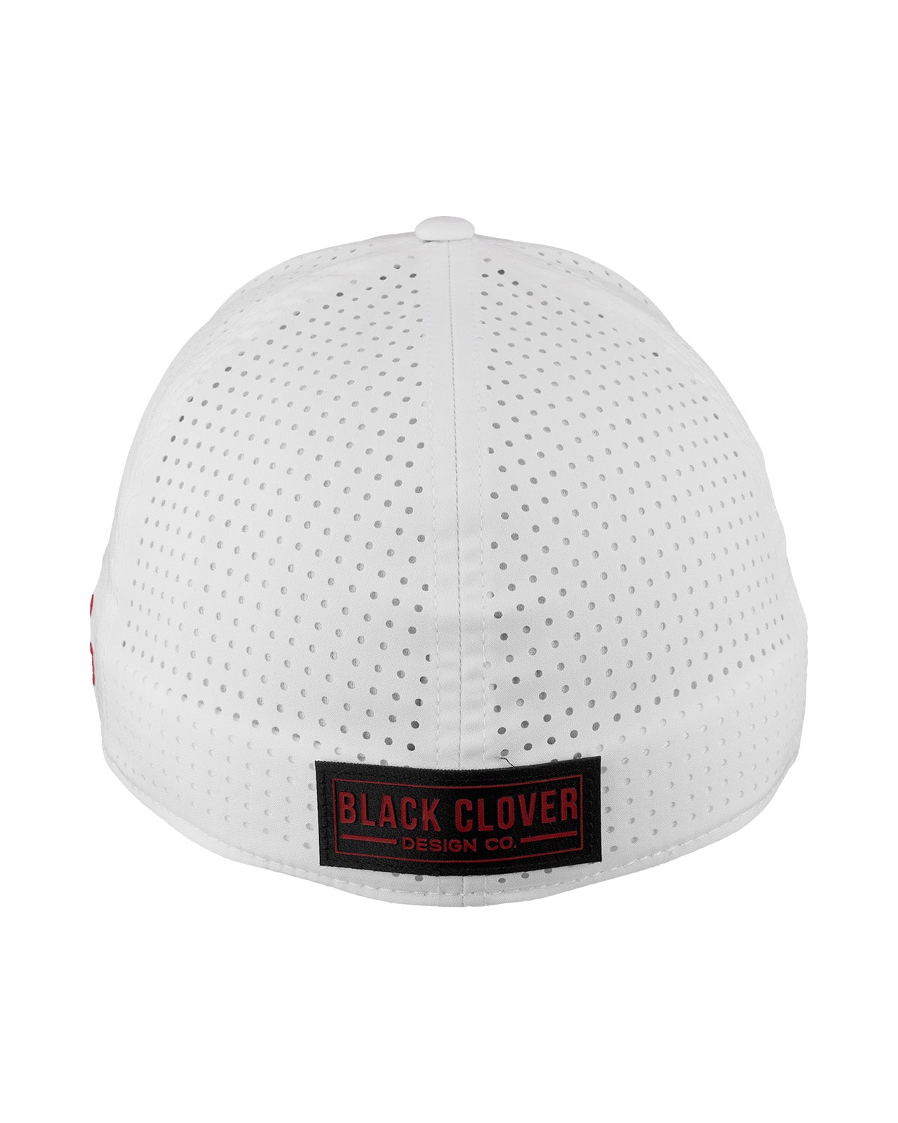 white perforated hat for University of Arkansas by Black Clover