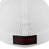 white perforated hat for University of Arkansas by Black Clover