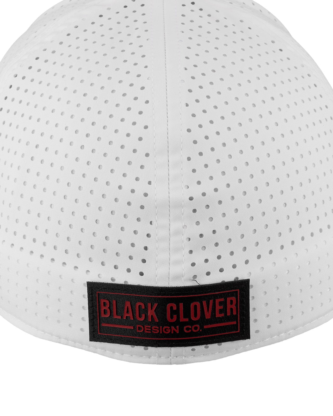 white perforated hat for University of Arkansas by Black Clover