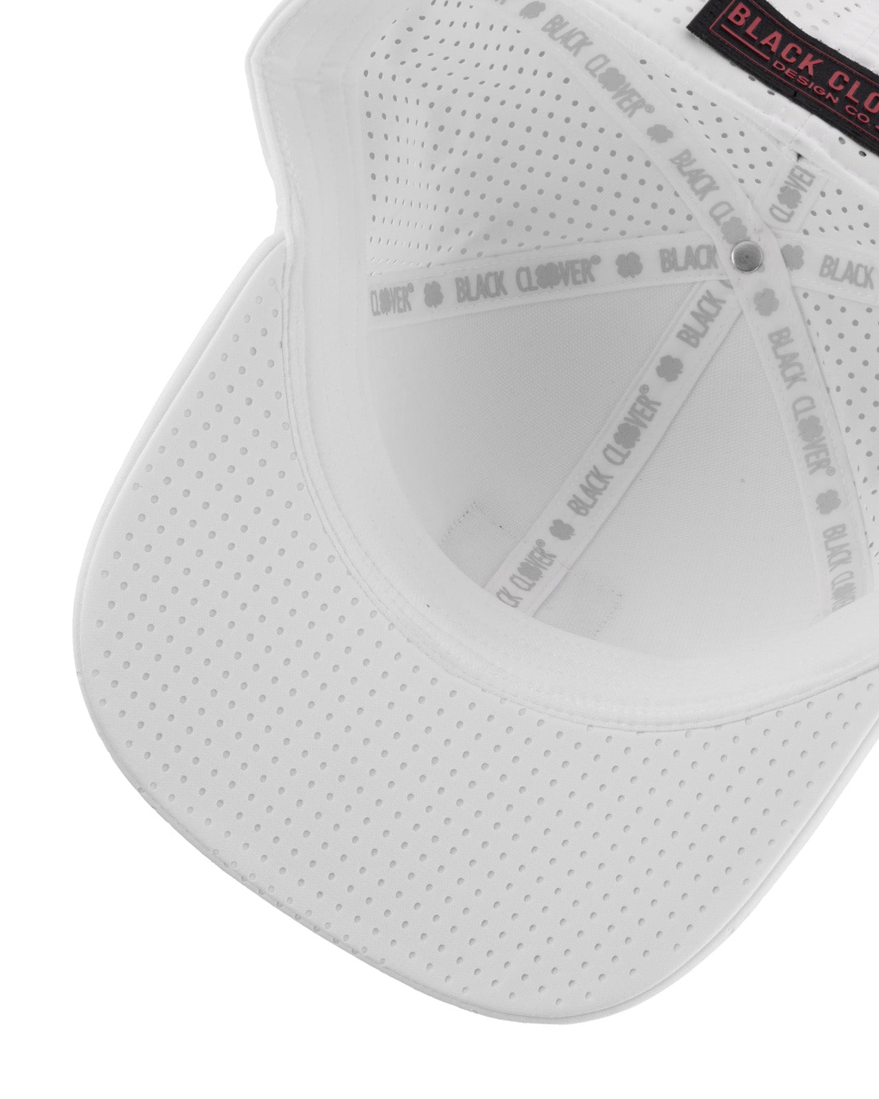 white perforated hat for University of Arkansas by Black Clover