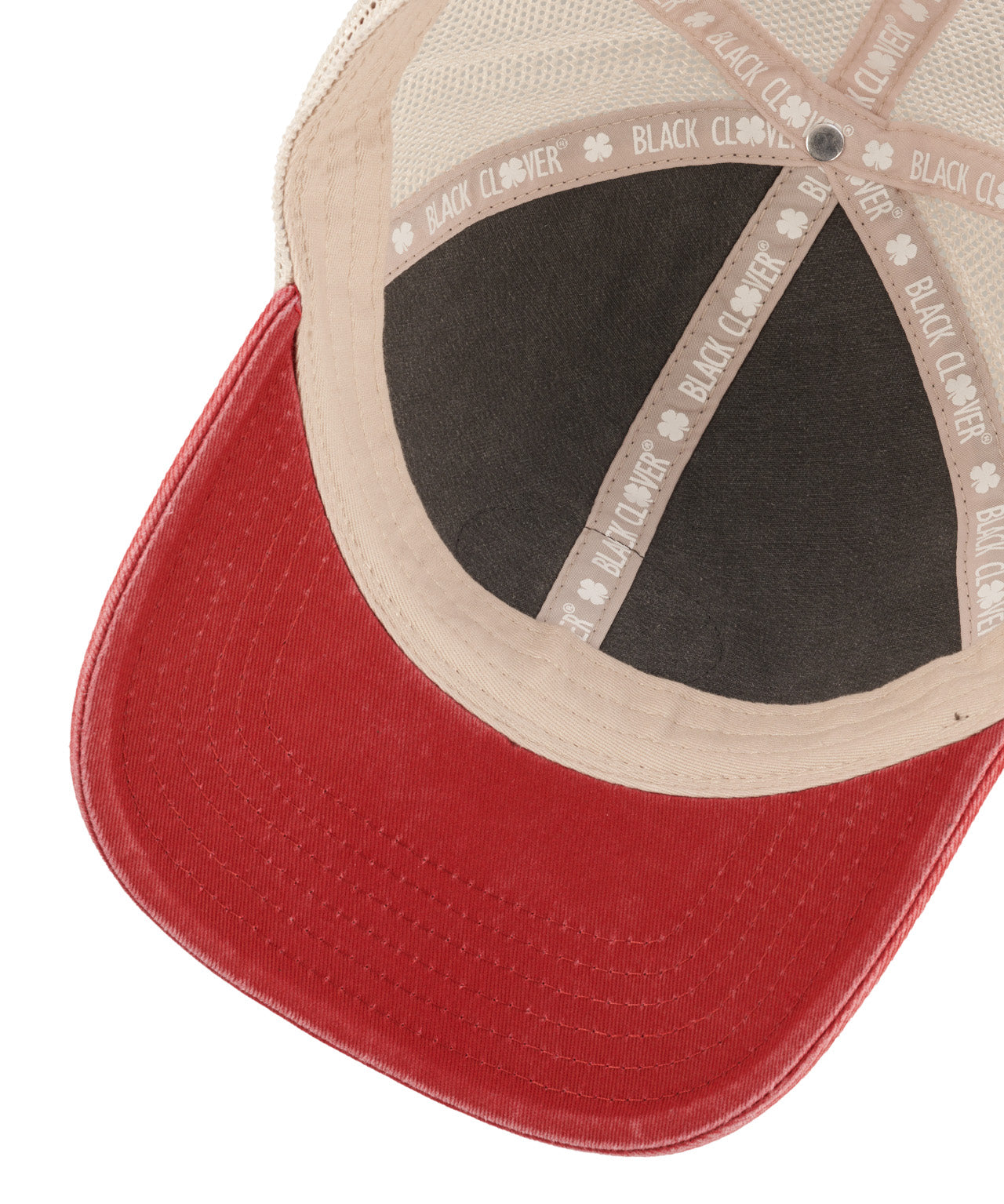 red and grey two tone vintage style hat for University of Arkansas by Black Clover