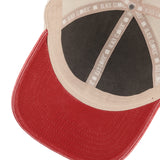 red and grey two tone vintage style hat for University of Arkansas by Black Clover