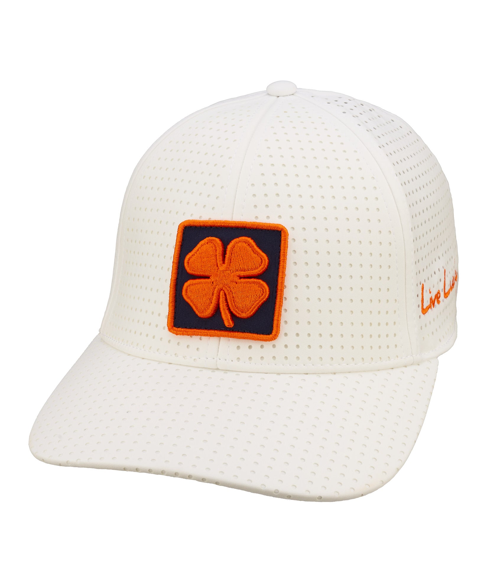 White perforated hat from Black Clover featuring Auburn University logo