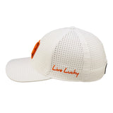 White perforated hat from Black Clover featuring Auburn University logo