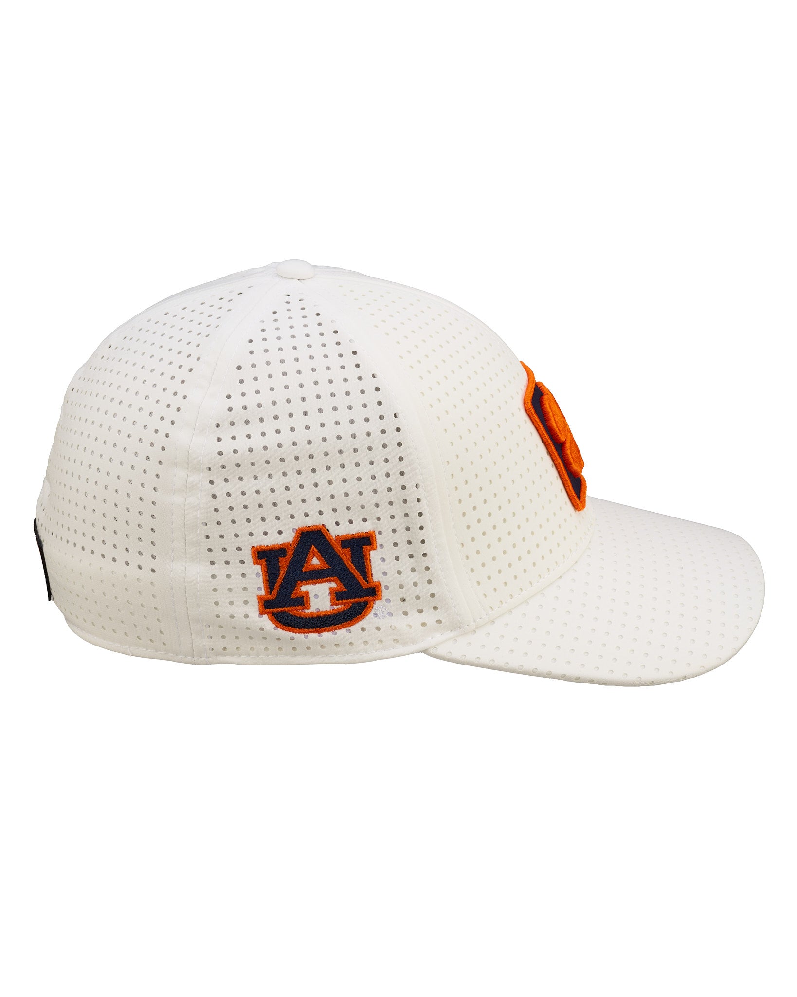 White perforated hat from Black Clover featuring Auburn University logo