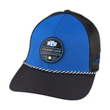 blue and black BYU hat from Black Clover featuring BYU Cougars Luck patch