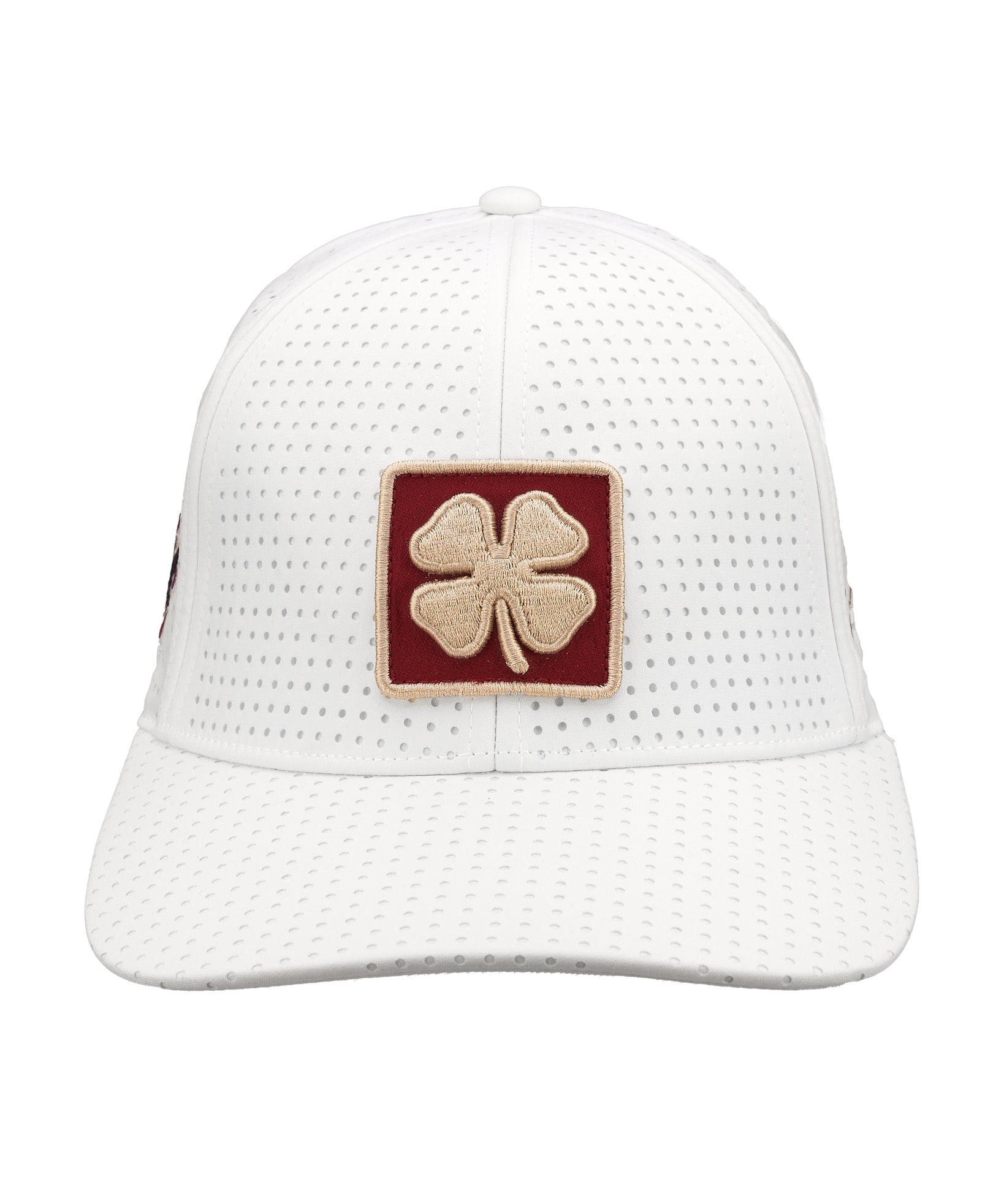 white perforated hat from Black Clover featuring Boston College Eagles logo