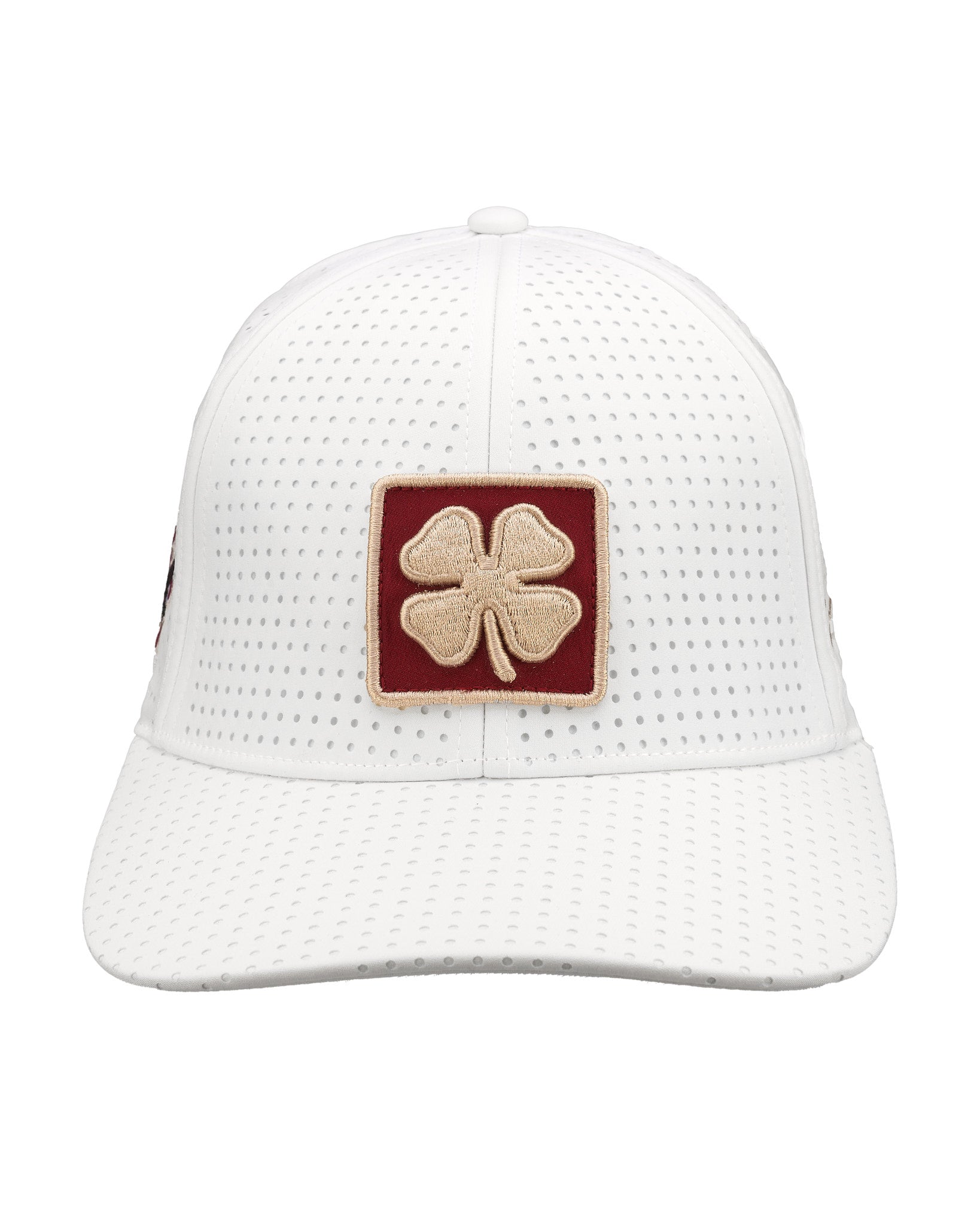 white perforated hat from Black Clover featuring Boston College Eagles logo